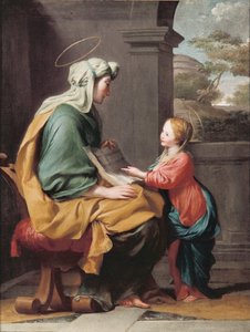聖母マリアの教育 作： Giovanni Francesco Romanelli